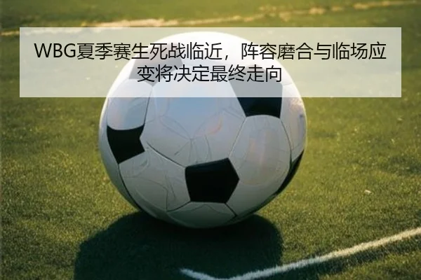 WBG夏季赛生死战临近，阵容磨合与临场应变将决定最终走向